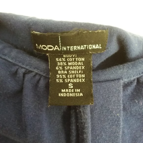 Moda International blue top size small - Picture 3 of 3